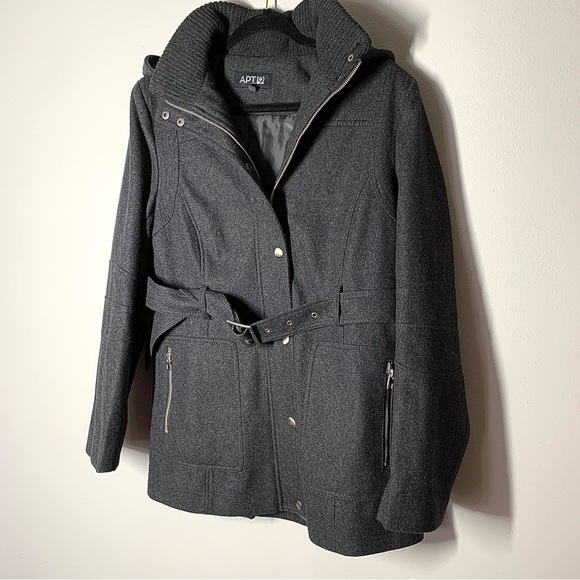 APT 9 Women’s Wool Coat with lining size Large Like New - Picture 2 of 12